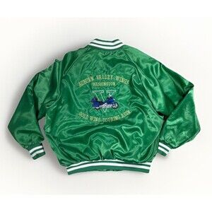 Vtg 80s West Ark Embroidered Club Button Up Varsity Bomber Men’s XL Made In USA